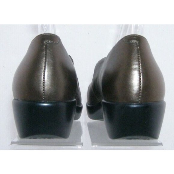 Dansko Ainsley bronze leather knot hook and loop mary jane clogs 8.5 EU 39 - Picture 5 of 11